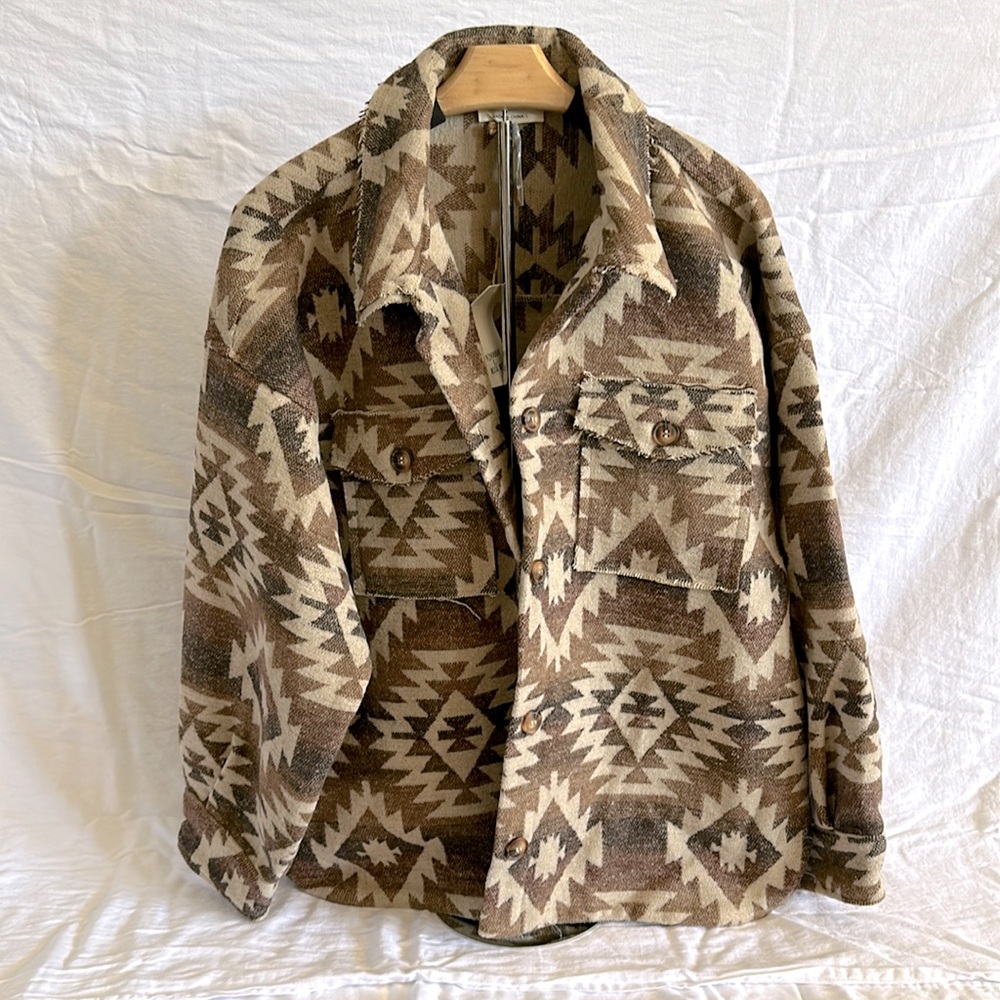 Tribal Print Shacket *NWT*
